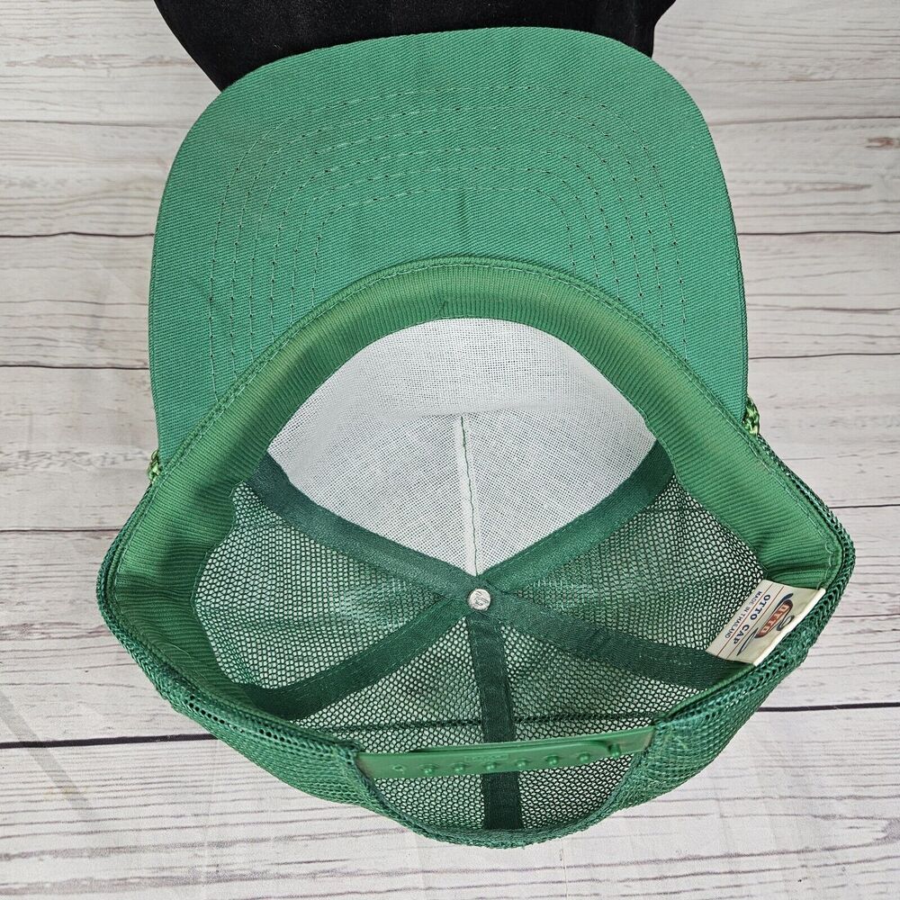 Vintage Otto Cap Mesh Rope Hat Lumbermen's Hat Green Snapback - Picture 6 of 7